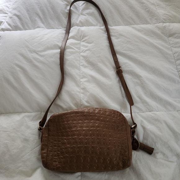 tous crossbody bag Brown Leather Bear Embossed Travel - Picture 6 of 14